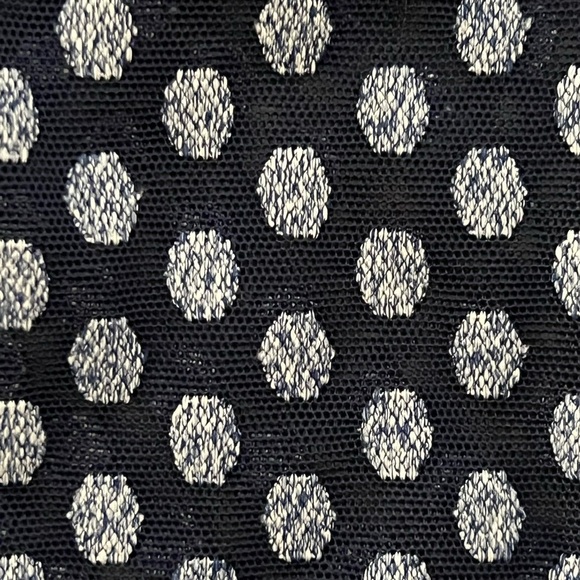 💙 NWOT New Aerie Blue Sheer Mesh Polka Dot Bodysuit Small Halter Tie Open Back - Picture 2 of 6